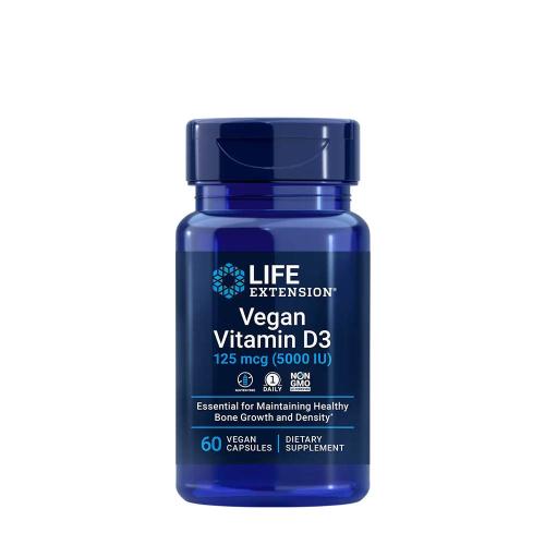 Life Extension Vegan Vitamin D3 125 mcg (5000 IU) (60 Veg Capsules)