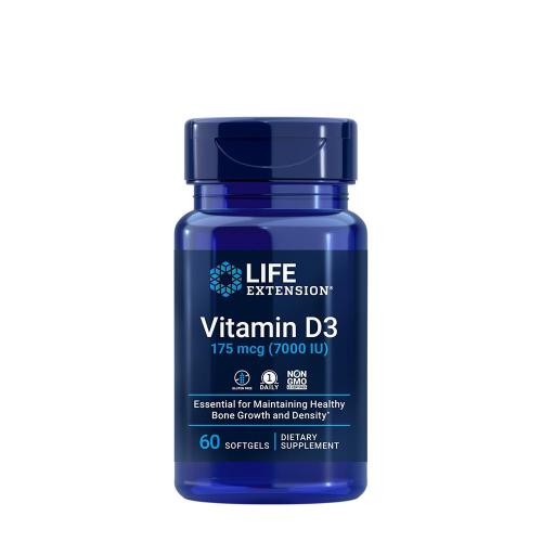 Life Extension Vitamin D3 175 mcg (7000 IU) (60 Softgels)