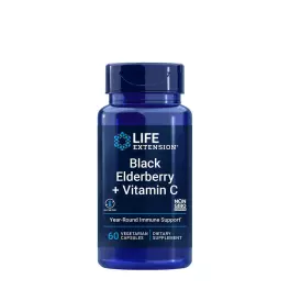   Life Extension Black Elderberry + Vitamin C (60 Veg Capsules)