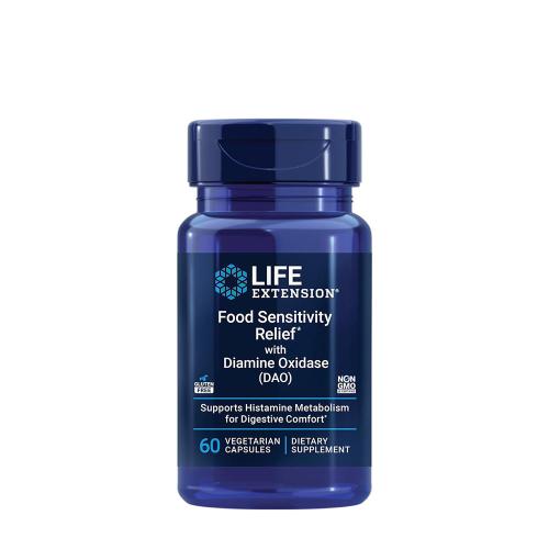 Life Extension Food Sensitivity Relief with Diamine Oxidase (DAO) (60 Capsules)