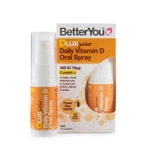 BetterYou Dlux Junior Daily Vitamin D 400 IU Oral Spray (15 ml)