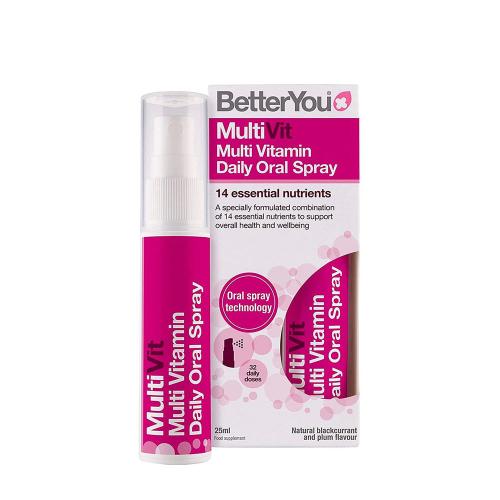 BetterYou Multivitamin Oral Spray (25 ml, Natural Blackcurrant and Plum)
