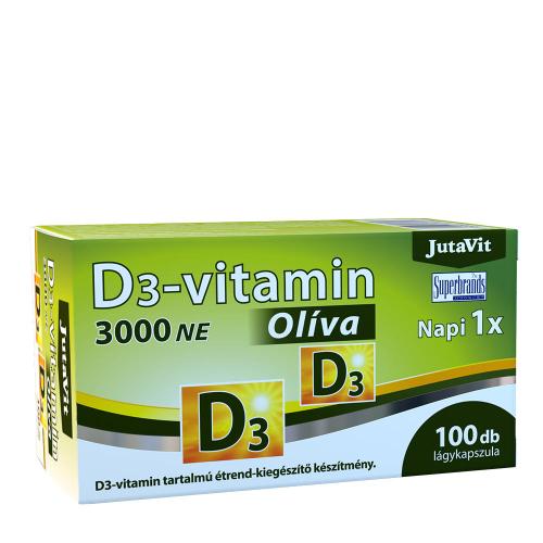 JutaVit Vitamin D3 3000 IU (Olive) (100 Softgels)