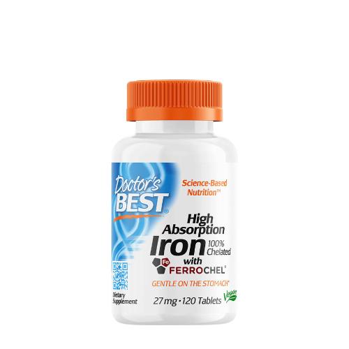 Doctor's Best High Absorption Iron 27 mg (120 Tablets)
