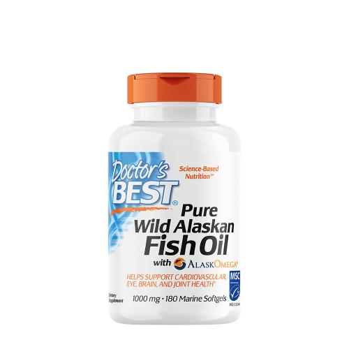 Doctor's Best Pure Wild Alaskan Fish Oil + Alaskomega  (180 Marine Softgels)