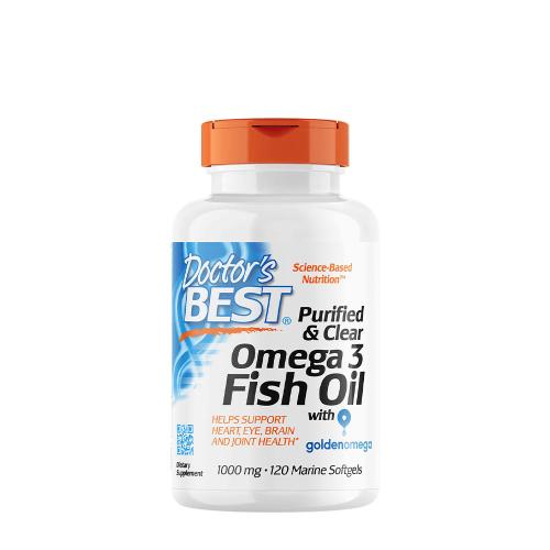 Doctor's Best Purified & Clear Omega 3 Fish Oil 1000 mg  (120 Marine Softgels)
