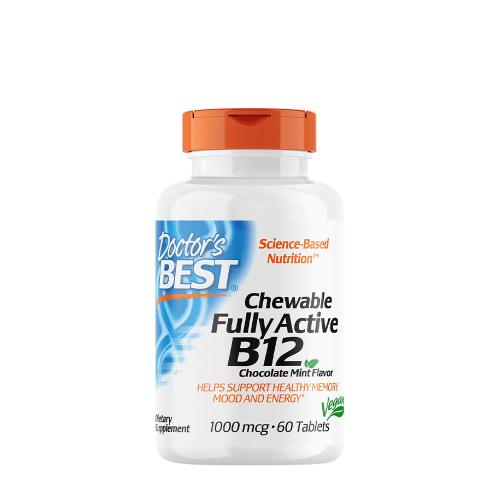 Doctor's Best Chewable Fully Active B12 1000 mcg (60 Tablets, Chocolate Mint)