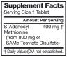 Jarrow Formulas SAMe 400 (30 Tablets)