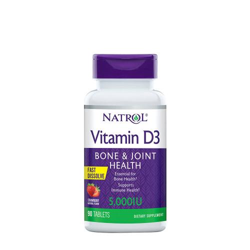 Natrol Vitamin D3 Fast Dissolve 5000 IU (90 Chewables, Strawberry)