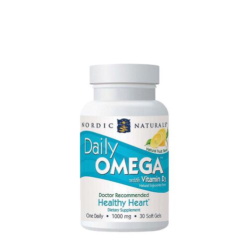 Daily Omega With Vitamin D (30 Softgels, Natural Fruit Flavor)