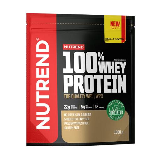 Nutrend 100% Whey Protein (1000 g, Banana & Strawberry)