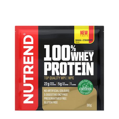 Nutrend 100% Whey Protein (30 g, Banana & Strawberry)