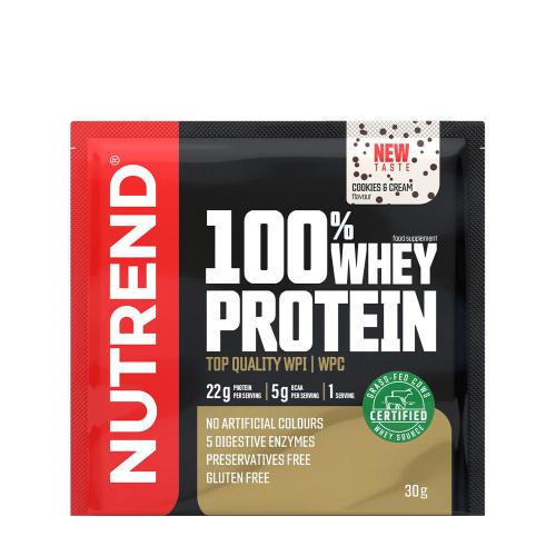 Nutrend 100% Whey Protein (30 g, Cookies & Cream)