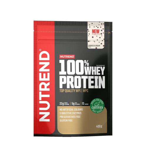 Nutrend 100% Whey Protein (400 g, Cookies & Cream)