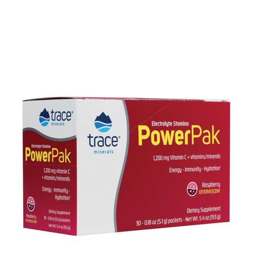 Trace Minerals Electrolyte Stamina Power Pak  (30 Packs, Raspberry)