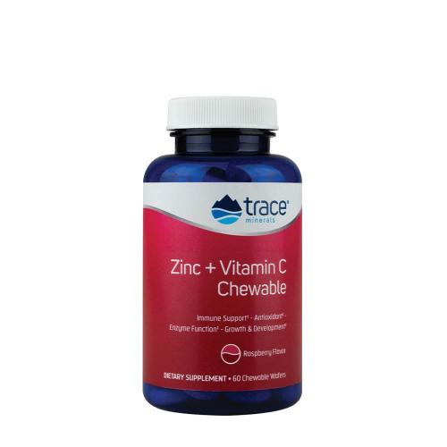 Trace Minerals Zinc + Vitamin C Chewable  (60 Chewables, Raspberry)