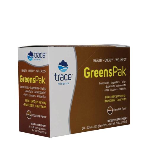 Trace Minerals Greens Pak  (30 Packs, Chocolate)