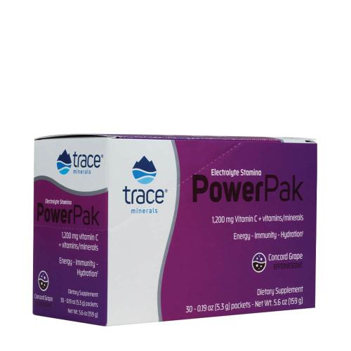 Trace Minerals Electrolyte Stamina Power Pak  (30 Packs, Concord Grape)
