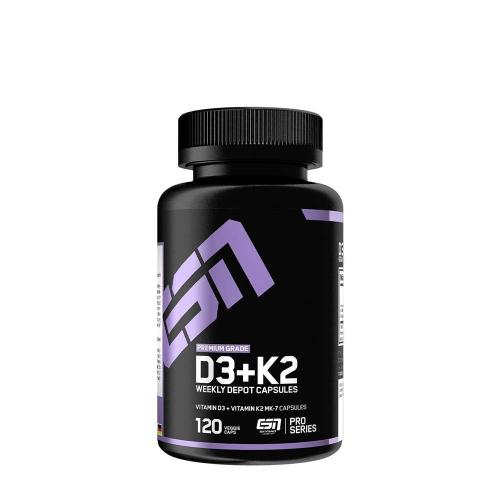 ESN Vitamin D3+K2 (120 Veggie Capsules)