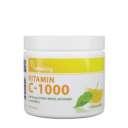 Vitaking Vitamin C 1000 mg with 50 mg Citrus Bioflavonoids and Acerola (200 Tablets)
