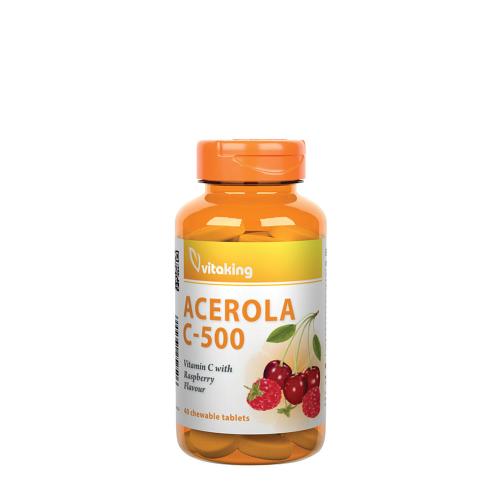 Vitaking Vitamin C-500 Acerola Plus (40 Chewables, Blueberry)