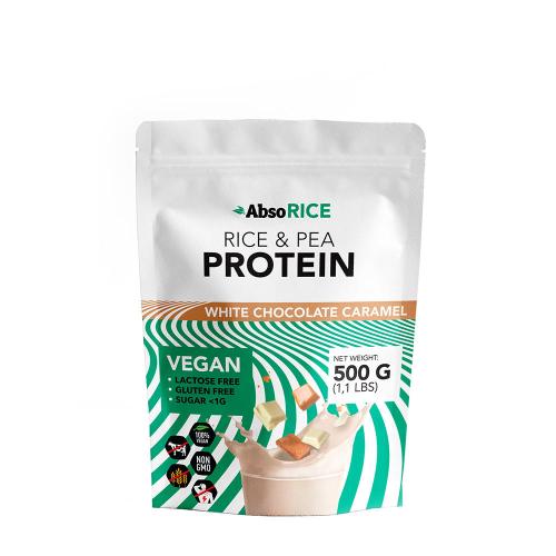 AbsoRICE Rice & Pea Protein - Vegan Protein Powder (500 g, White Chocolate Caramel)