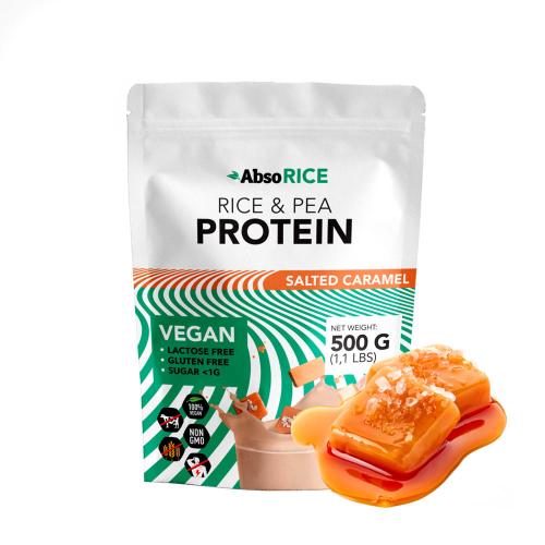 AbsoRICE Rice & Pea Protein - Vegan Protein Powder (500 g, Salted Caramel)