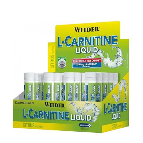 Weider L-Carnitine Liquid (20 x 25ml, Citrus)