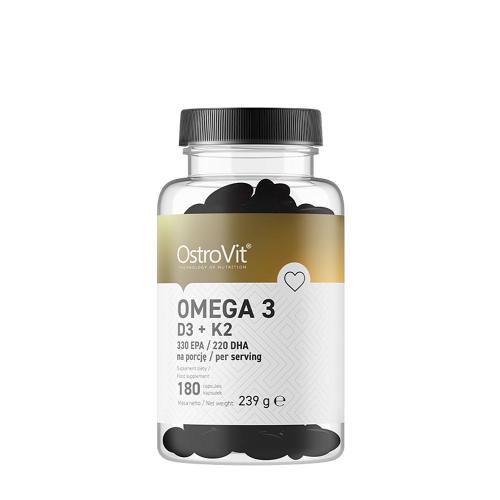 OstroVit Omega 3 D3+K2 (180 Capsules)