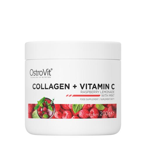 OstroVit Collagen + Vitamin C (200 g, Raspberry Lemonade with Mint)