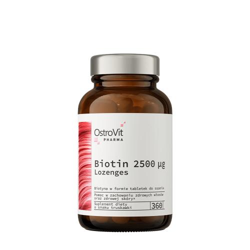 OstroVit Pharma Biotin 2500 μg lozenges (360 Lozenges, Strawberry)