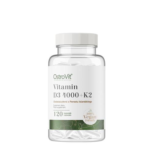 OstroVit Vitamin D3 4000 IU + K2 VEGE (120 Capsules)