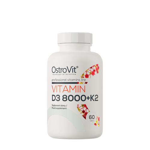 OstroVit Vitamin D3 8000 IU + K2 (60 Tablets)