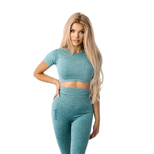 OstroVit Seamless Short-Sleeve Crop Top (XS, Green)