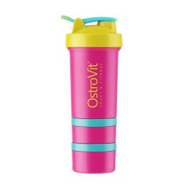 OstroVit Shaker Premium  (450 ml, Yellow-Pink)