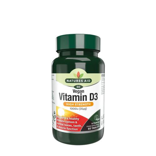 Natures Aid Vitamin D3 1000 IU (Vegan) (60 Tablets)