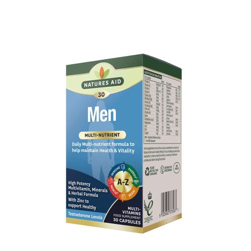 Natures Aid Men's Multi-Vitamins & Minerals (30 Capsules)