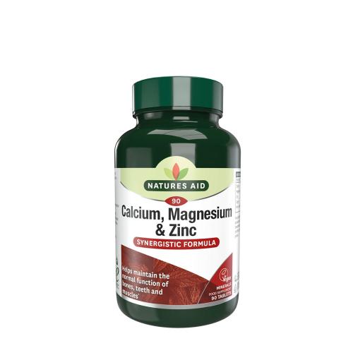 Natures Aid Calcium, Magnesium + Zinc (90 Tablets)