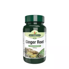 Natures Aid Ginger Root Standardised 500 mg (90 Tablets)