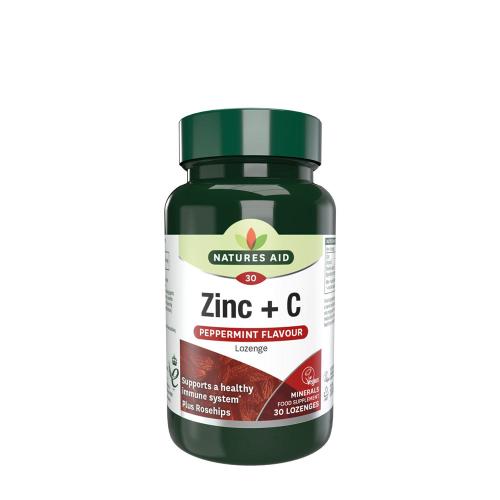 Natures Aid Zinc + C Lozenge - Peppermint Flavour (30 Lozenges)