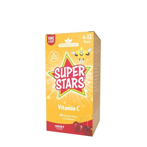 Natures Aid Super Stars Vitamin C - Cherry Flavor (60 Chewable Tablets)