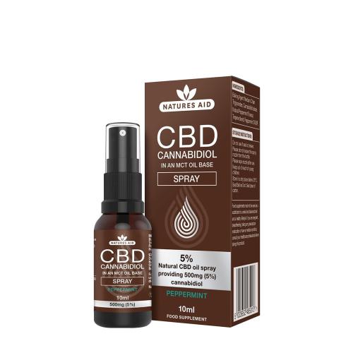 Natures Aid CBD Oil 5% Spray (10 ml, Peppermint)