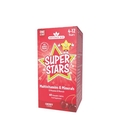 Natures Aid Super Stars Multivitamin (60 Chewable Tablets, Cherry)