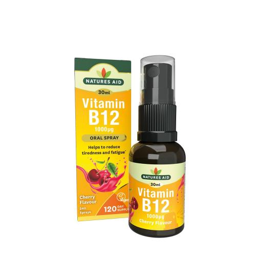 Natures Aid Vitamin B12 Daily Oral Spray (30 ml, Cherry)
