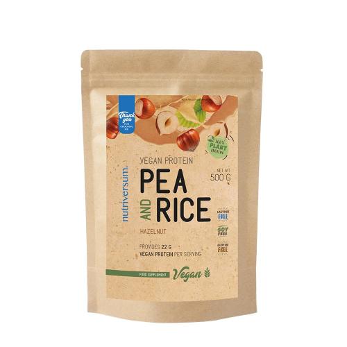 Nutriversum Pea & Rice Vegan Protein - VEGAN (500 g, Hazelnut)