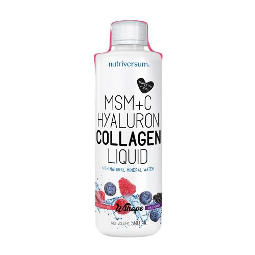 Nutriversum MSM+C Hyaluron Collagen Liquid - WSHAPE (500 ml, Wild Berries)