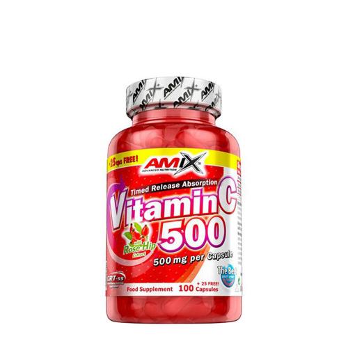 Amix Vitamin C 500 mg with Rose Hip Extract (125 capsules)