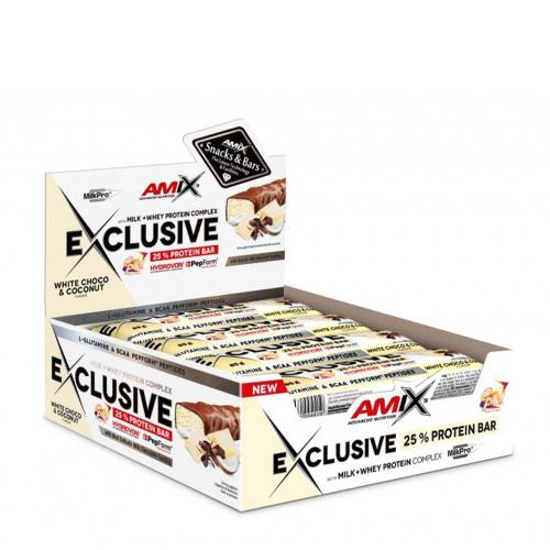 Amix Exclusive Protein Bar (12 x 85g, White Chocolate)