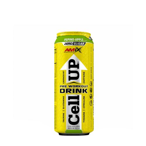 Amix Cell Up Pre Workout Drink Zero Sugar (500 ml, Pepino Apple)