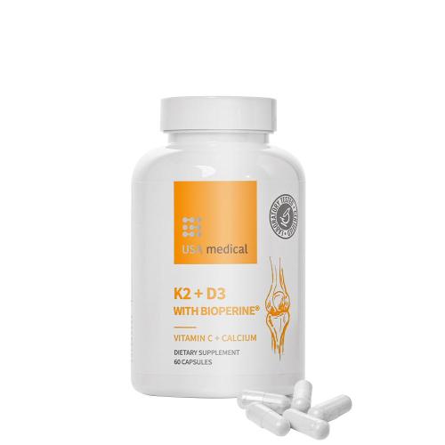 USA medical K2+D3 With Bioperine (60 Capsules)